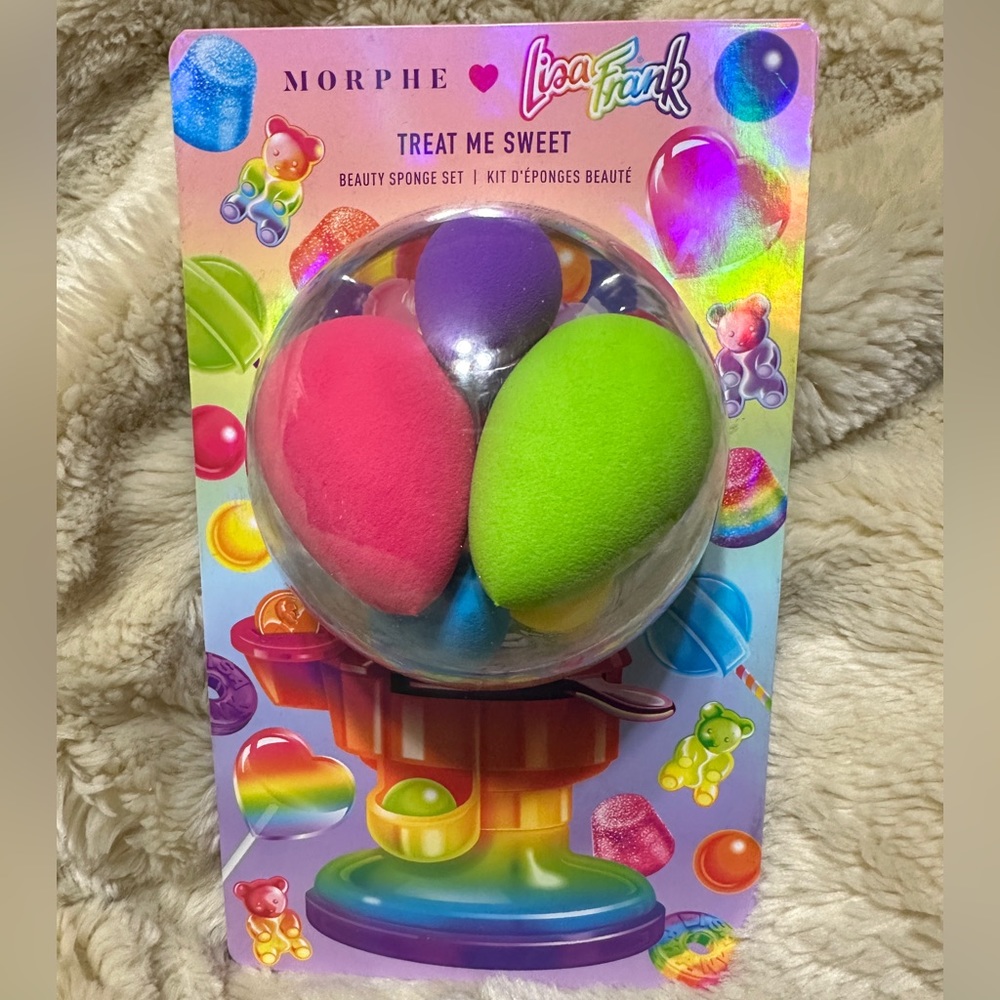Morphe X Lisa Frank Treat Me Sweet Beauty Sponge Set includes 5 beauty sponges